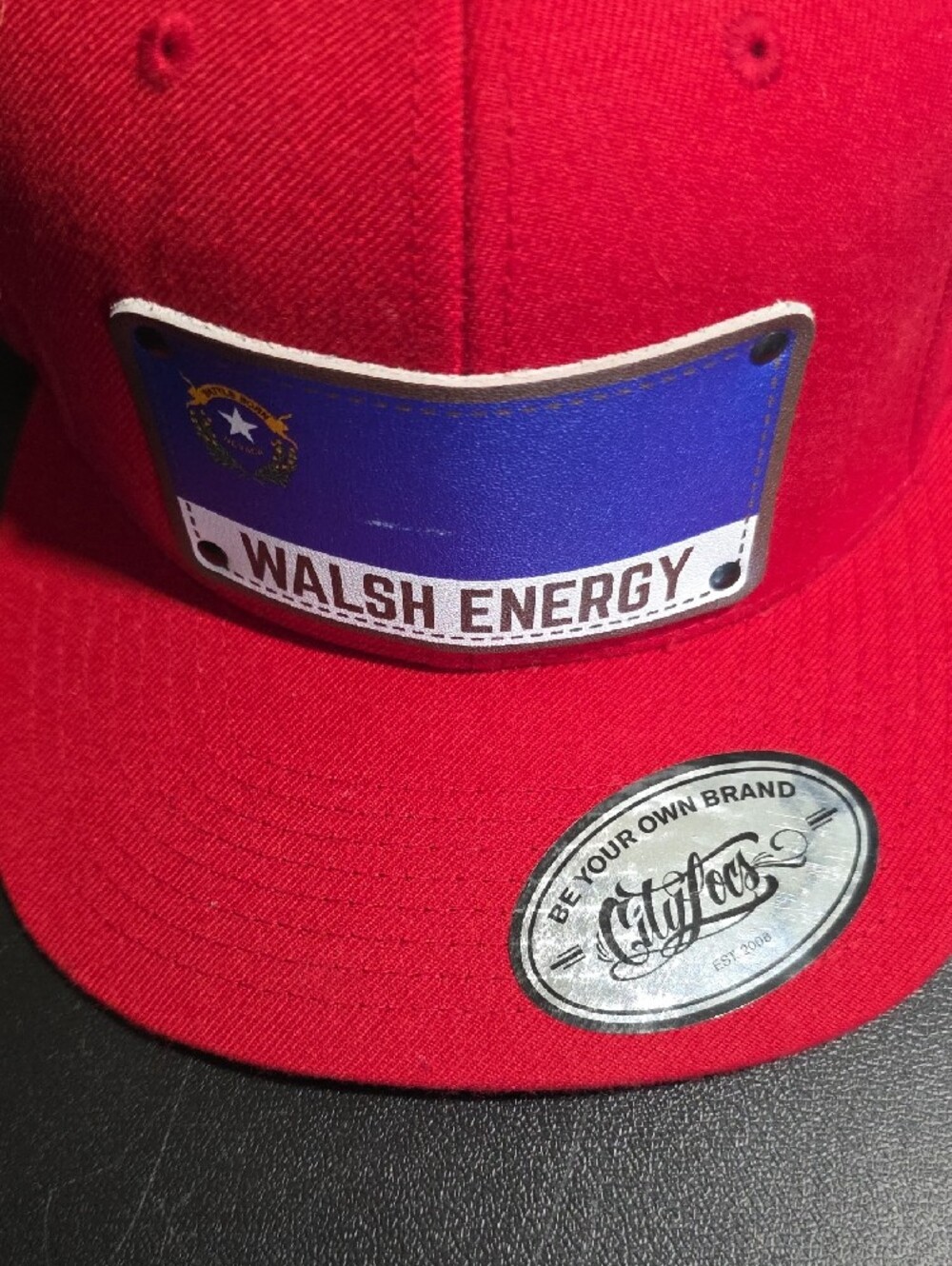 Custom Red Snapback Hat - Picture 2 of 5
